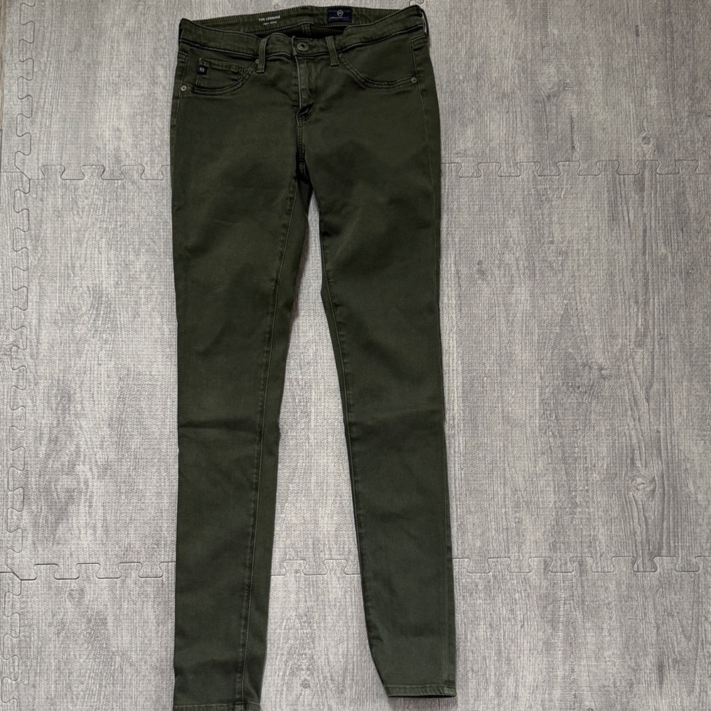 AG Adriano Goldschmied Olive Super Skinny Leggings